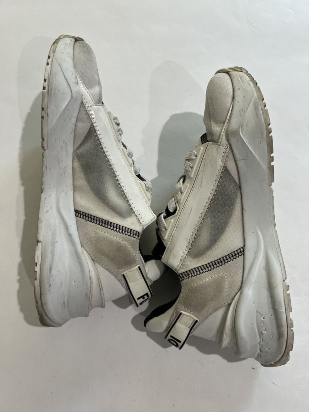 Fendi Flow Suede Sneakers in White - Picture 4 of 7
